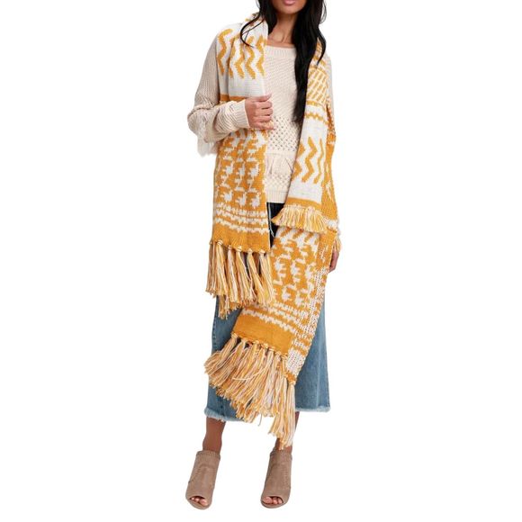 Free People Mile High Oversized Knit Scarf - Picture 2 of 16